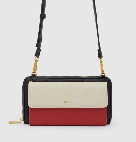 Talia Wallet • Beige/Red/Black