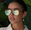 Shay Sunglasses • Tortoise/Yellow Gold Mirror
