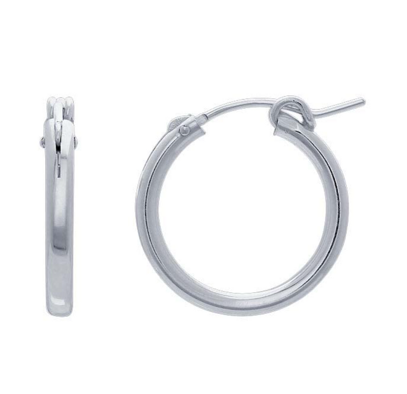 Hinged Post Hoops • Sterling Silver