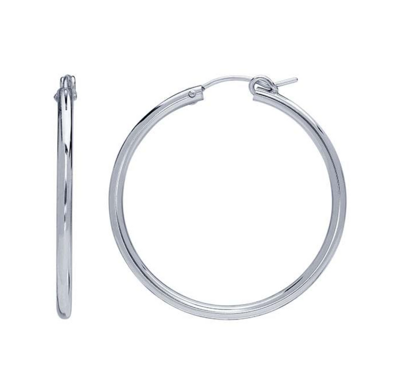 Hinged Post Hoops • Sterling Silver