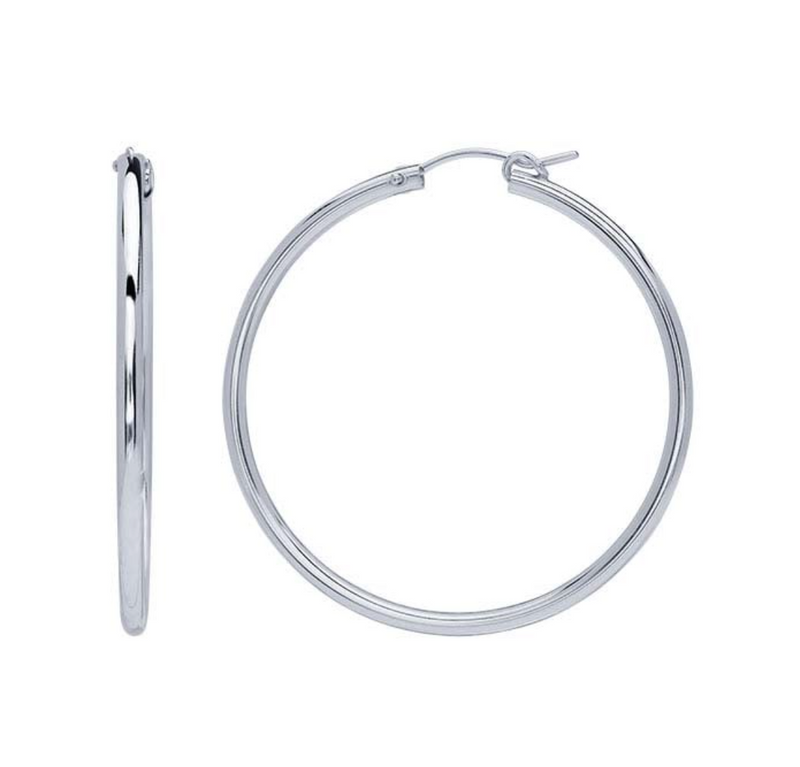 Hinged Post Hoops • Sterling Silver