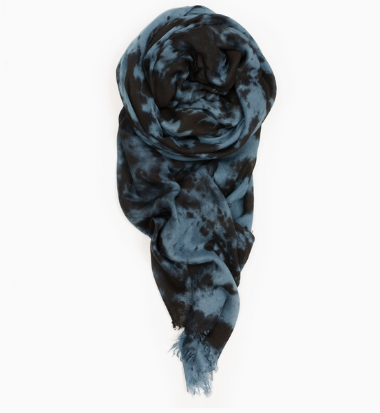 Marble Scarf • Blue + Black