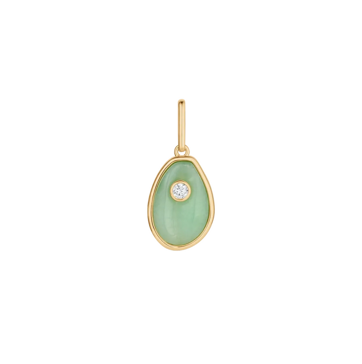 Cowrie Charm • Chrysoprase