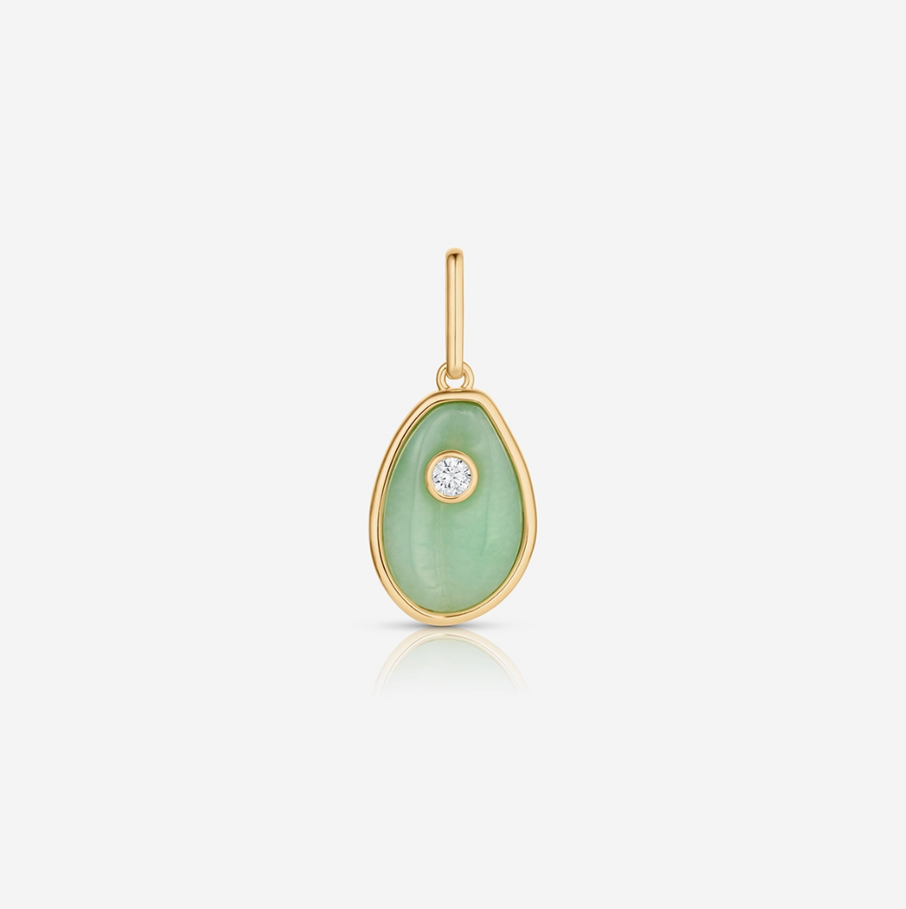 Cowrie Charm • Chrysoprase