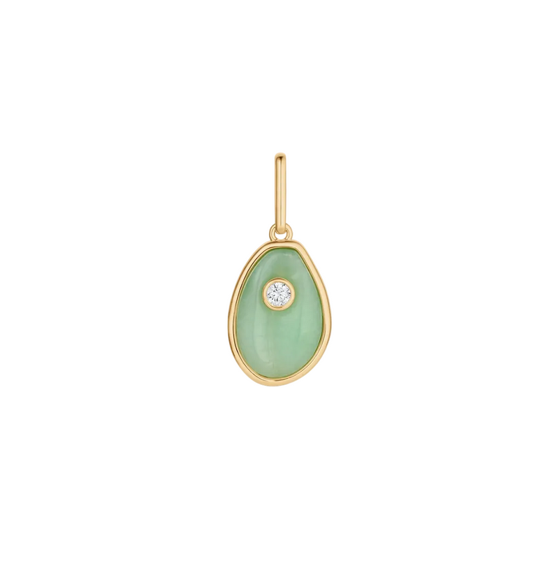 Cowrie Charm • Chrysoprase