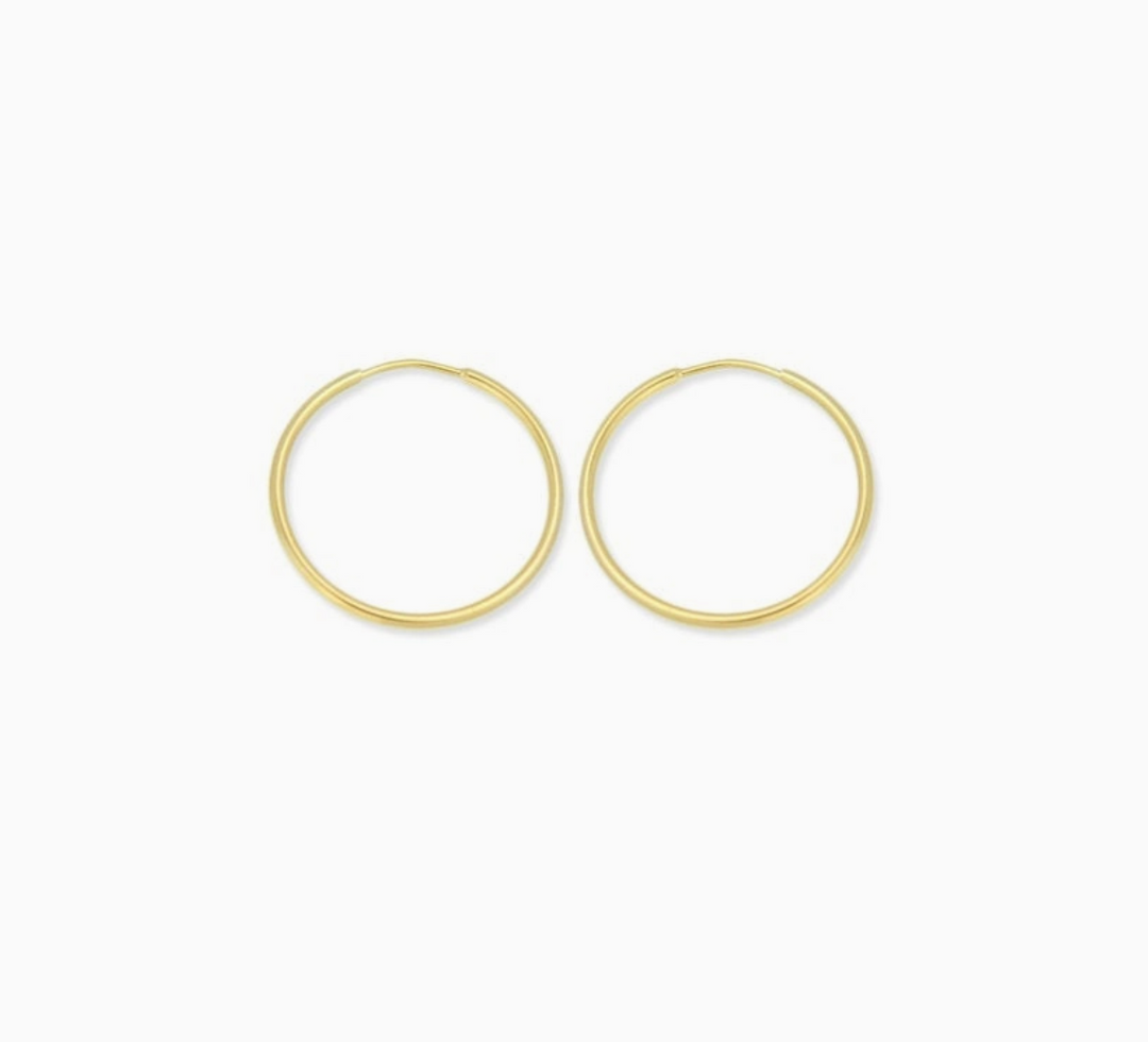 Gold Filled Endless Hoops