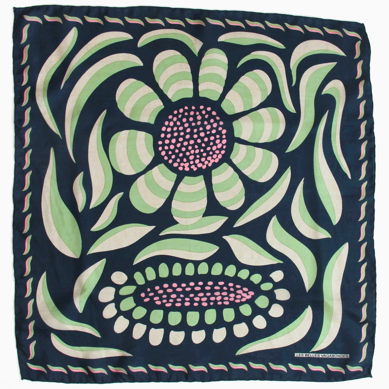 Mini Forget-Me-Not Scarf • Marine Navy