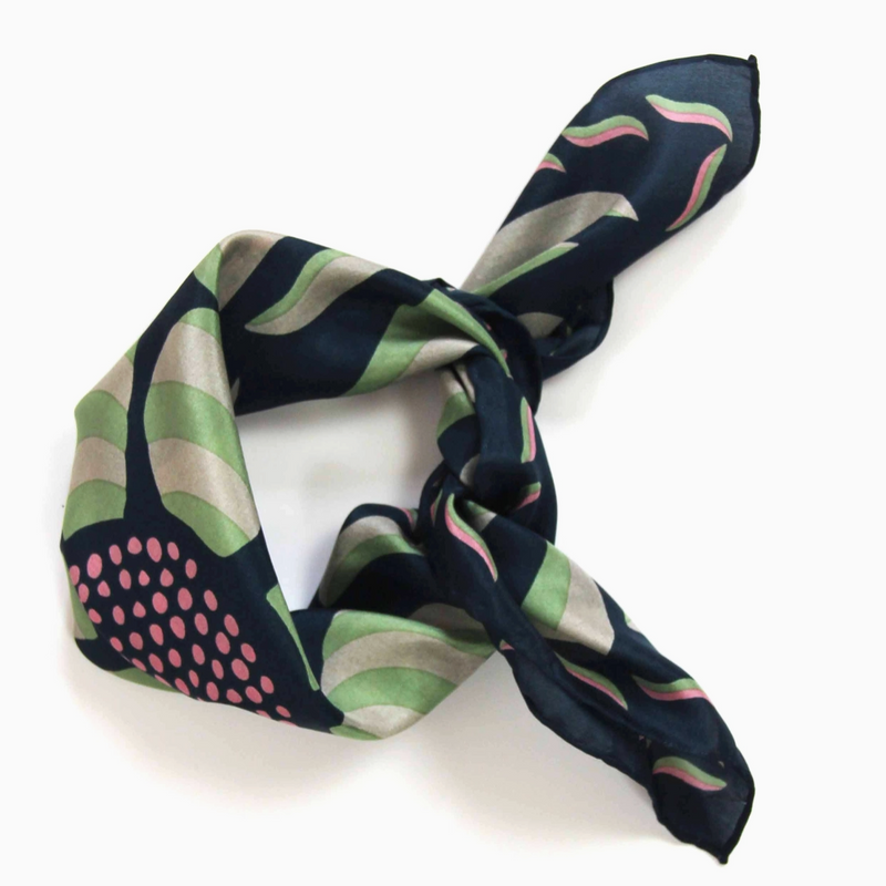 Mini Forget-Me-Not Scarf • Marine Navy