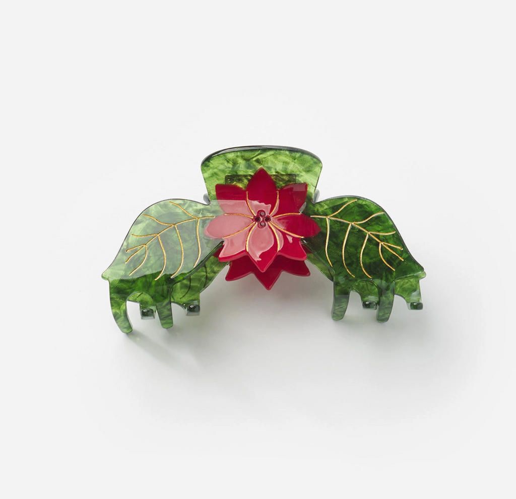 Poinsettia Hair Claw