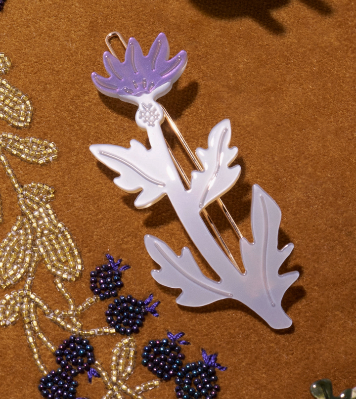 Thistle Flower Barrette Set