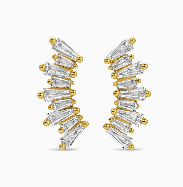 Curved Baguette Studs