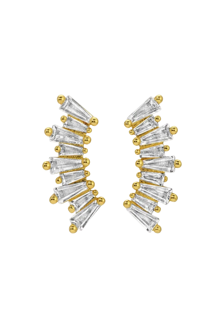 Curved Baguette Studs