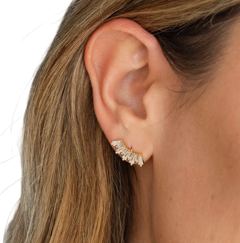 Curved Baguette Studs