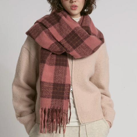 Rosewood Check Scarf