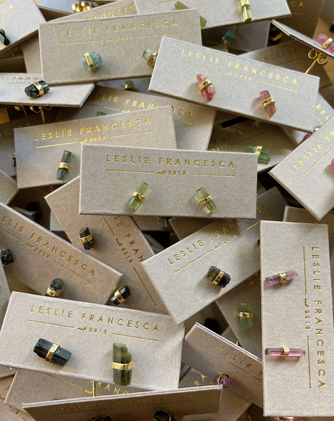 Tourmaline Pencil Studs