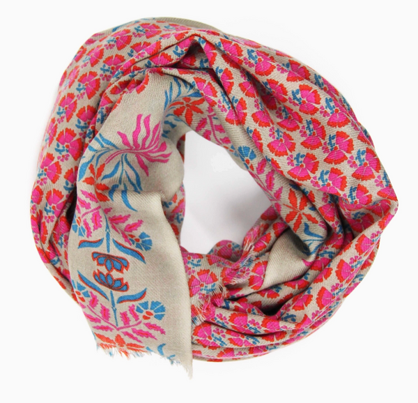 Marigold Wool Scarf • Fuchsia