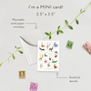 Mini Greeting Card • Animal Party