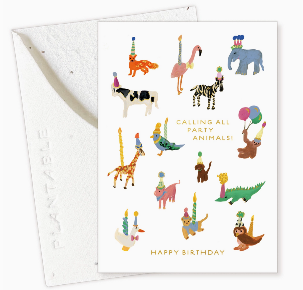Mini Greeting Card • Animal Party