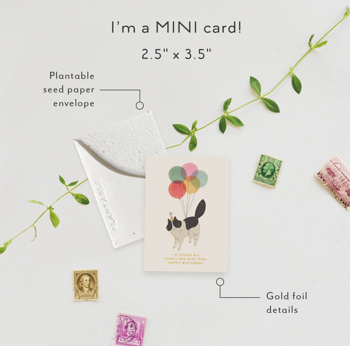 Mini Greeting Card • Birthday Kitty