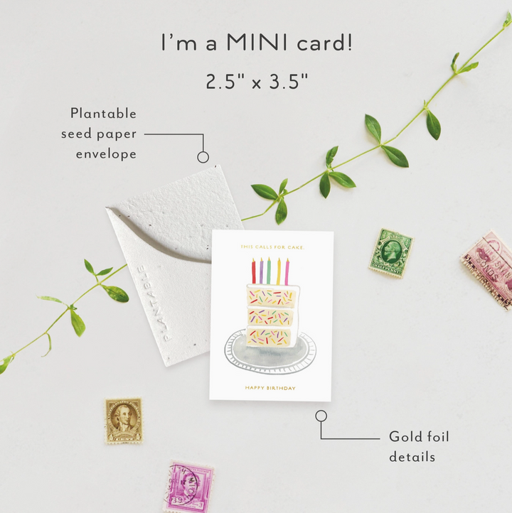 Mini Greeting Card • Birthday Slice