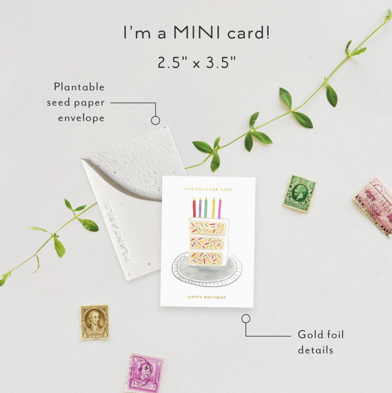 Mini Greeting Card • Birthday Slice