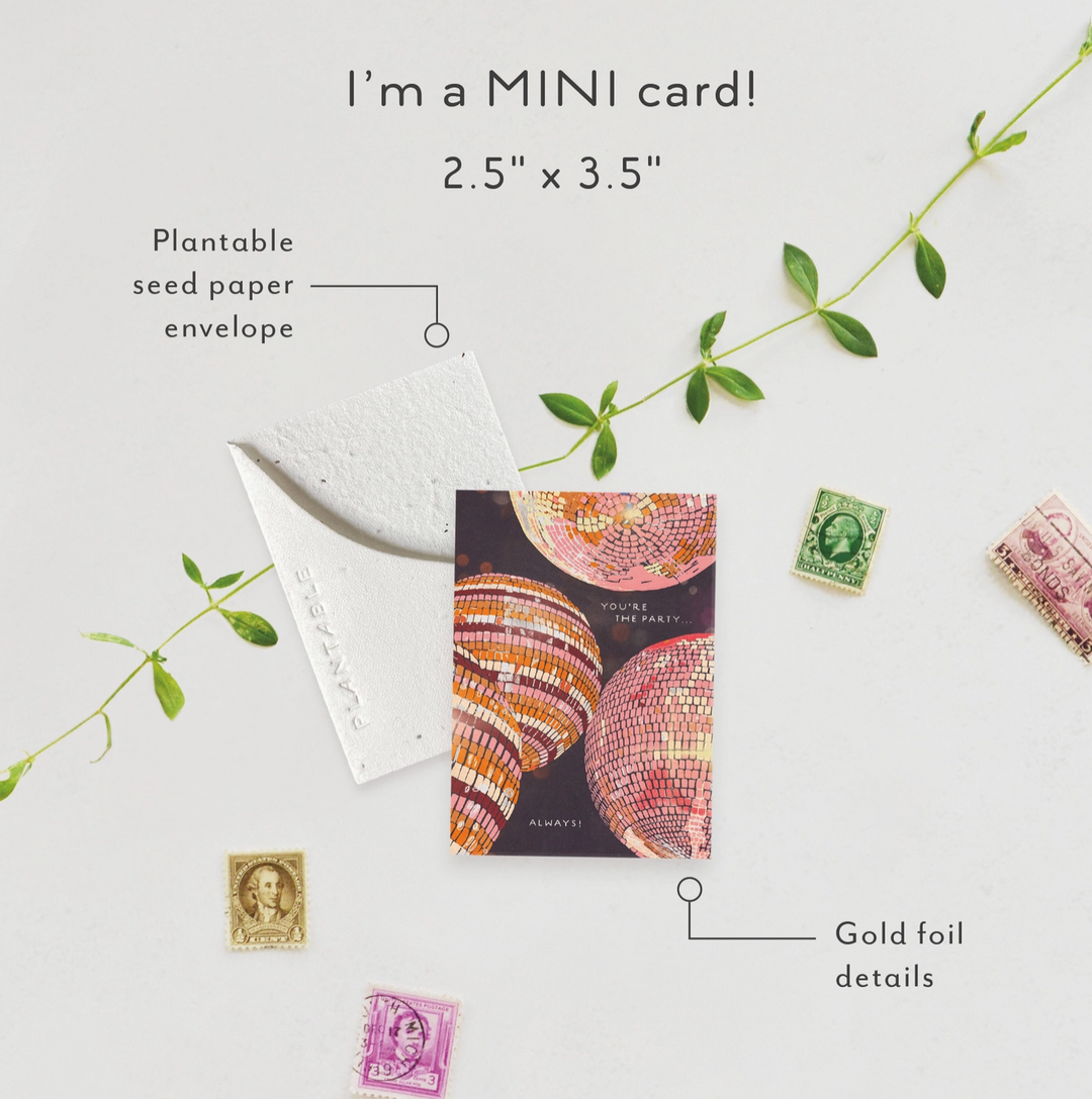 Mini Greeting Card • Disco Birthday