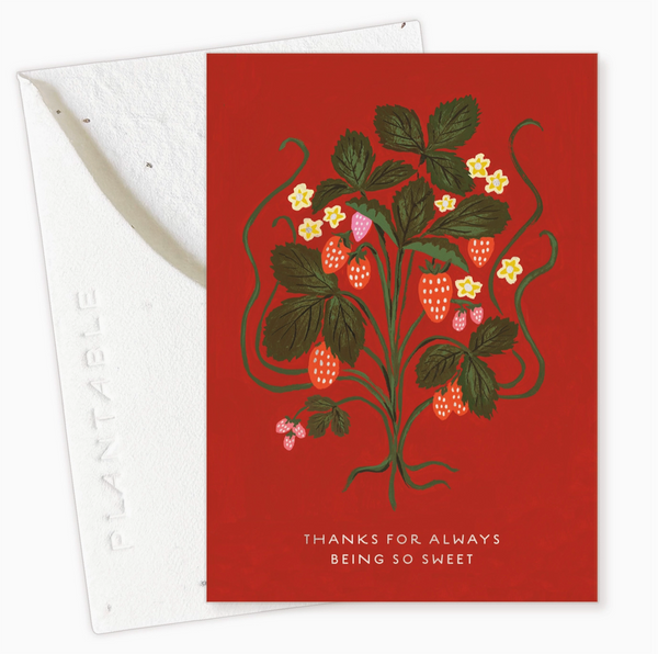Mini Greeting Card • Thank You Strawberry