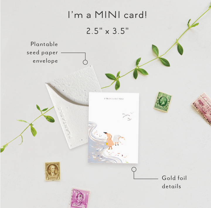 Mini Greeting Card • I Treasure You