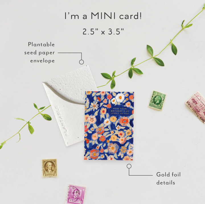 Mini Greeting Card • Wildflower Birthday