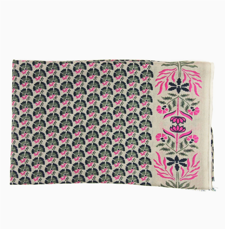 Marigold Wool Scarf • Beige