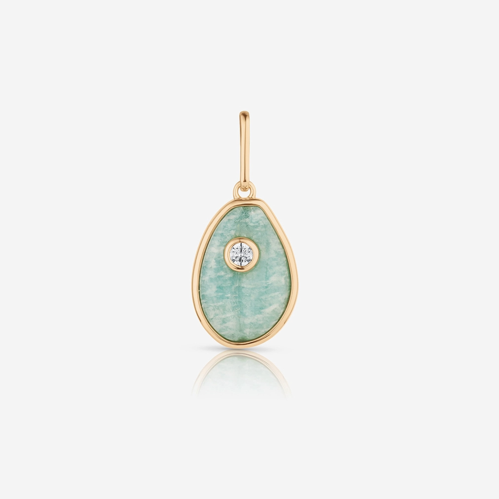 Cowrie Charm • Amazonite