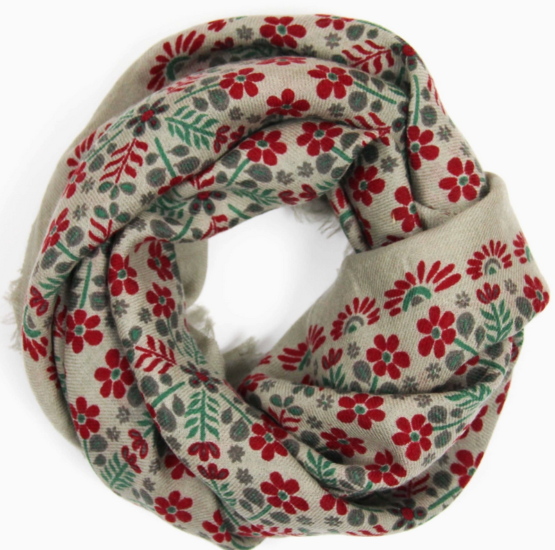 Agata Wool Scarf • Red