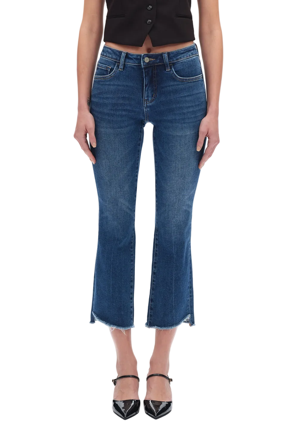 Stepped Hem Denim