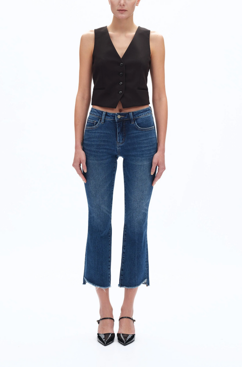 Stepped Hem Denim