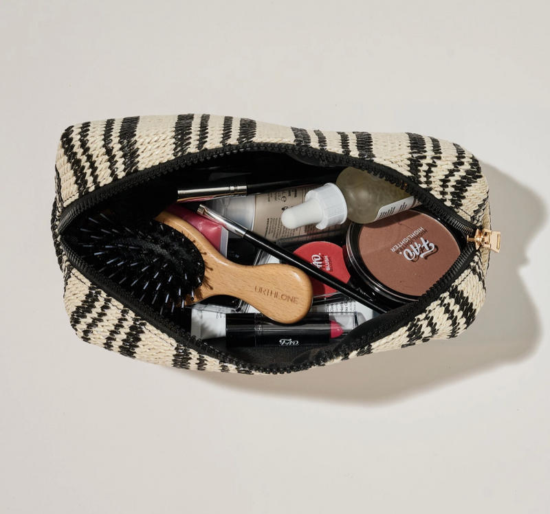 Voyage Striped Cosmetic Case