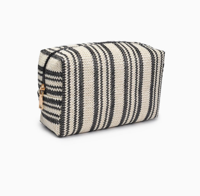 Voyage Striped Cosmetic Case