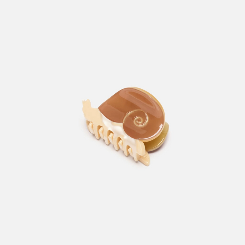 Mini Snail Hair Claw • Brown