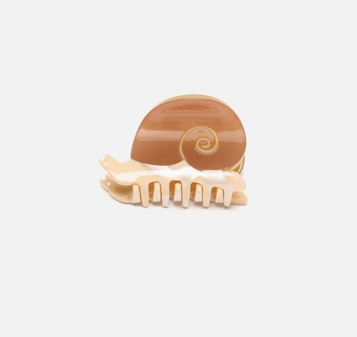 Mini Snail Hair Claw • Brown