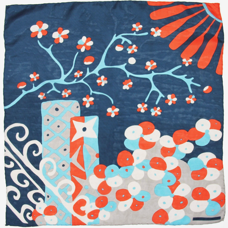 Mini Sakura Scarf • Marine