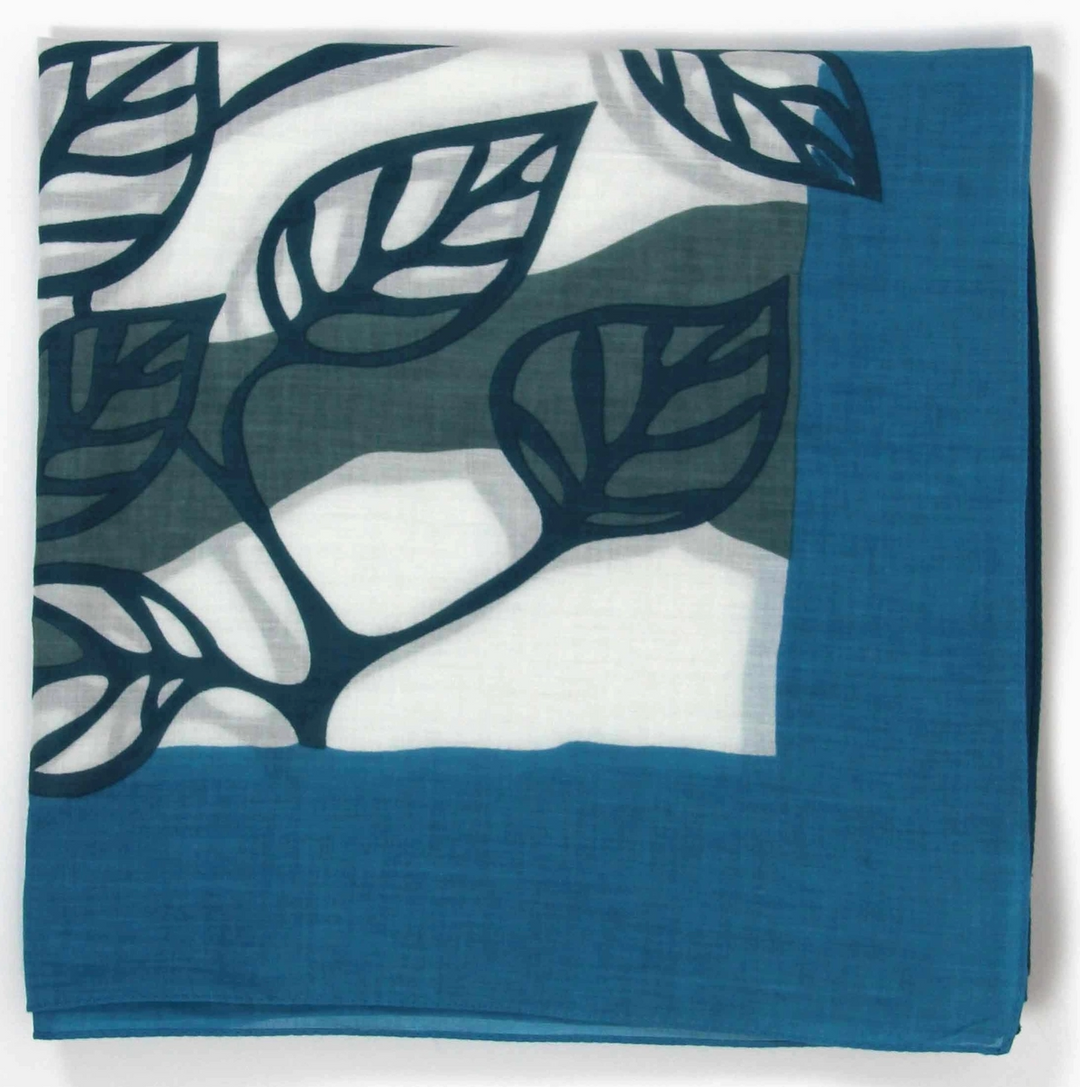 Palenque Square Cotton Scarf • Blue