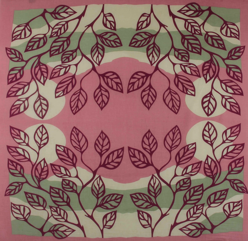 Palenque Square Cotton Scarf • Pink