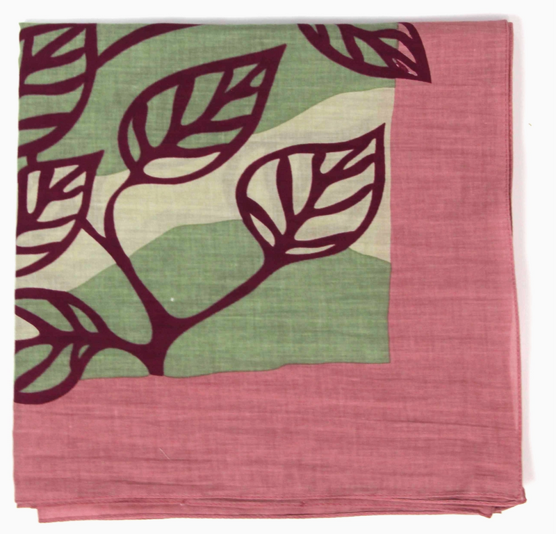 Palenque Square Cotton Scarf • Pink