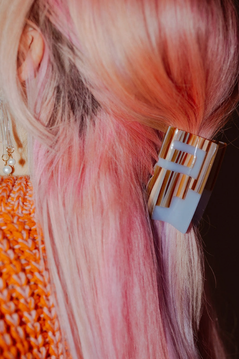 Greca Hair Claw • Stripes