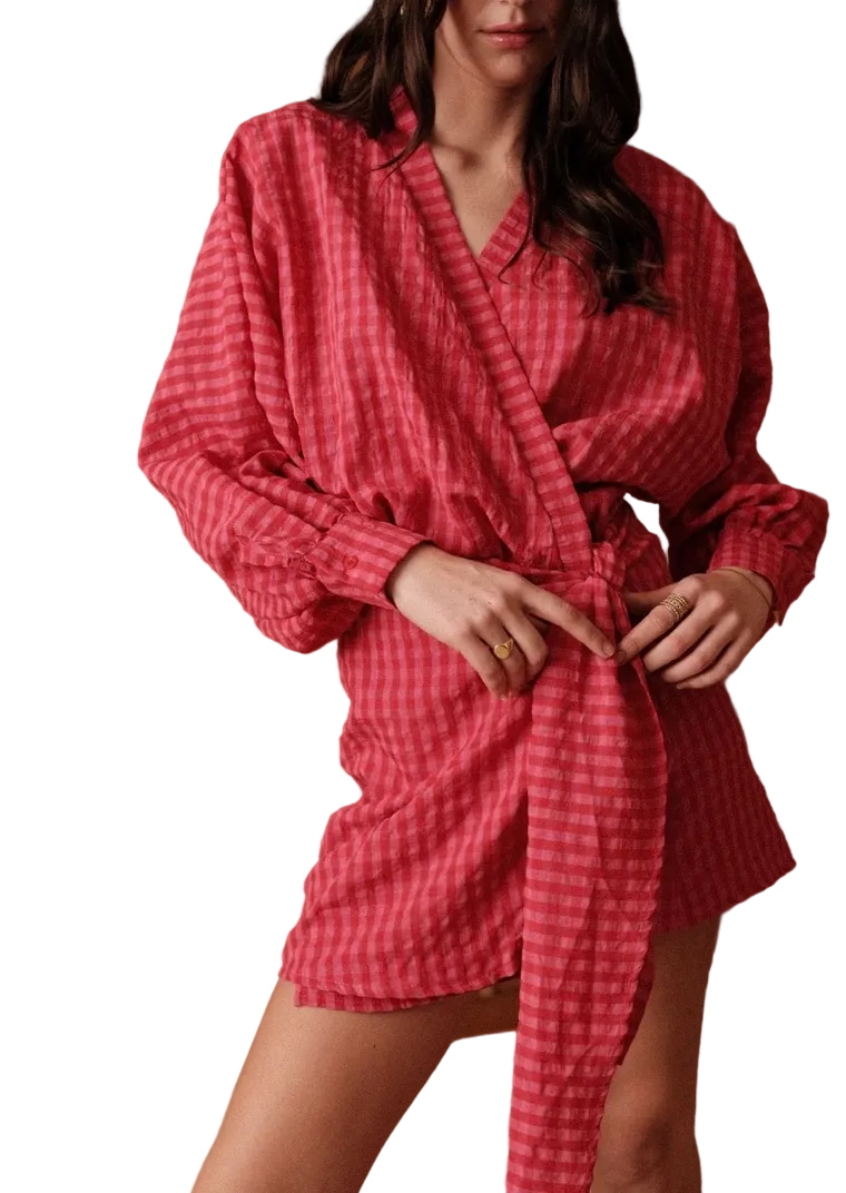 Elvire Tunic • Raspberry Gingham