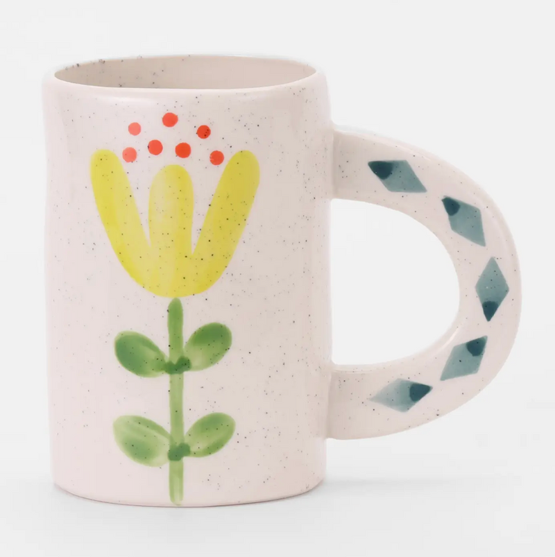 Green Flower Mug
