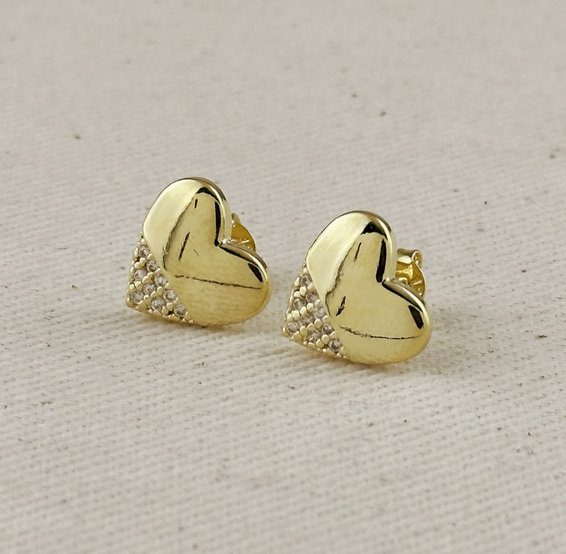 Sparkle Heart Studs
