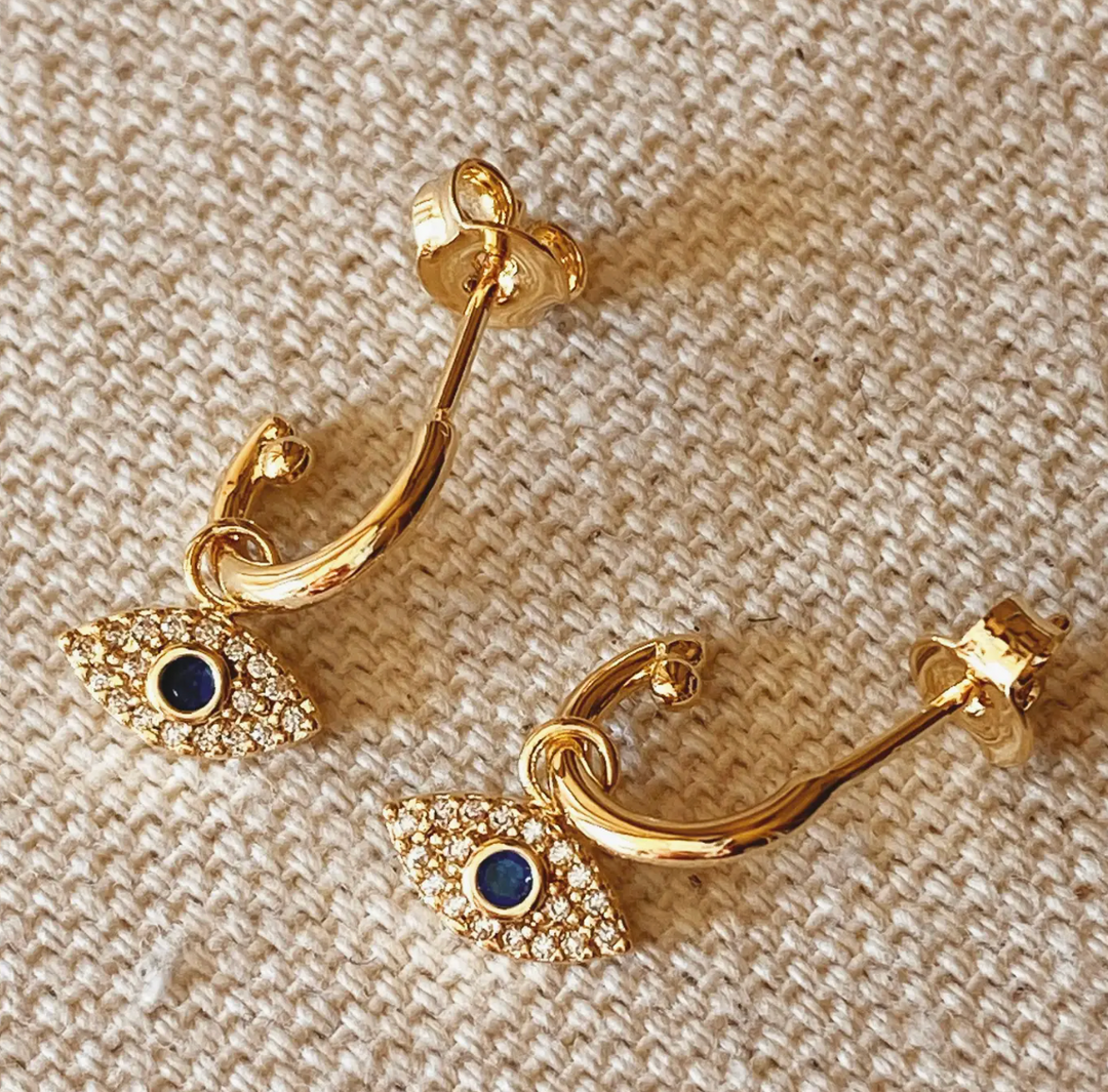 Evil Eye Hoops