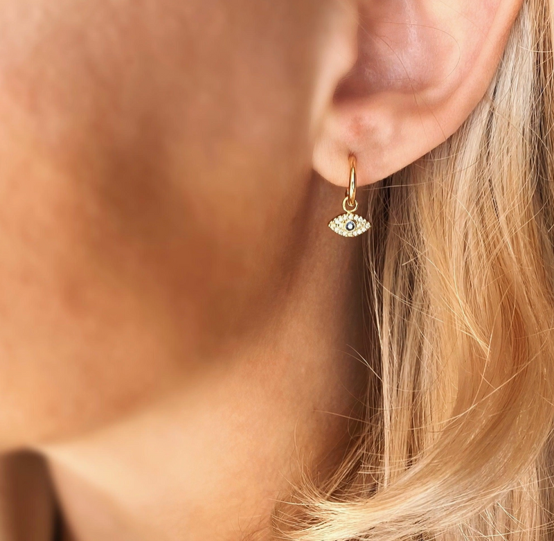 Evil Eye Hoops