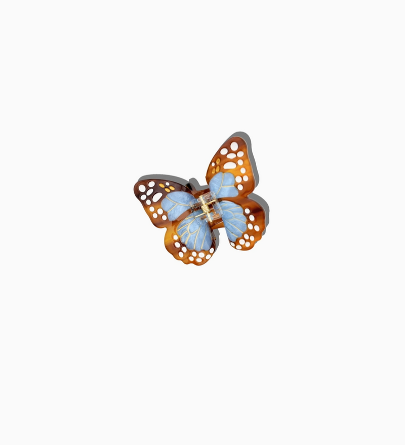 Mini Monarch Hair Claw • Blue