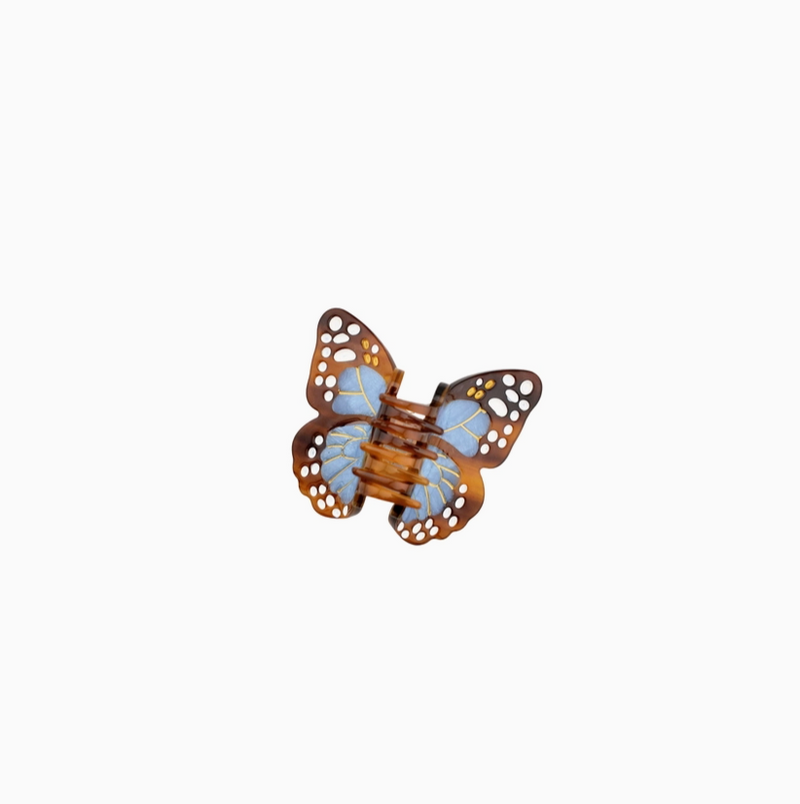 Mini Monarch Hair Claw • Blue